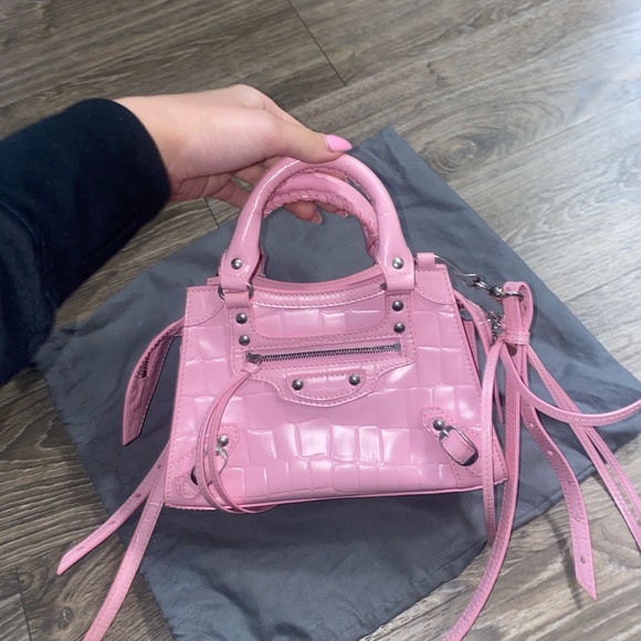 Balenciaga- Neo classic city bag crocodile embossed leather mini - Picture 7 of 14